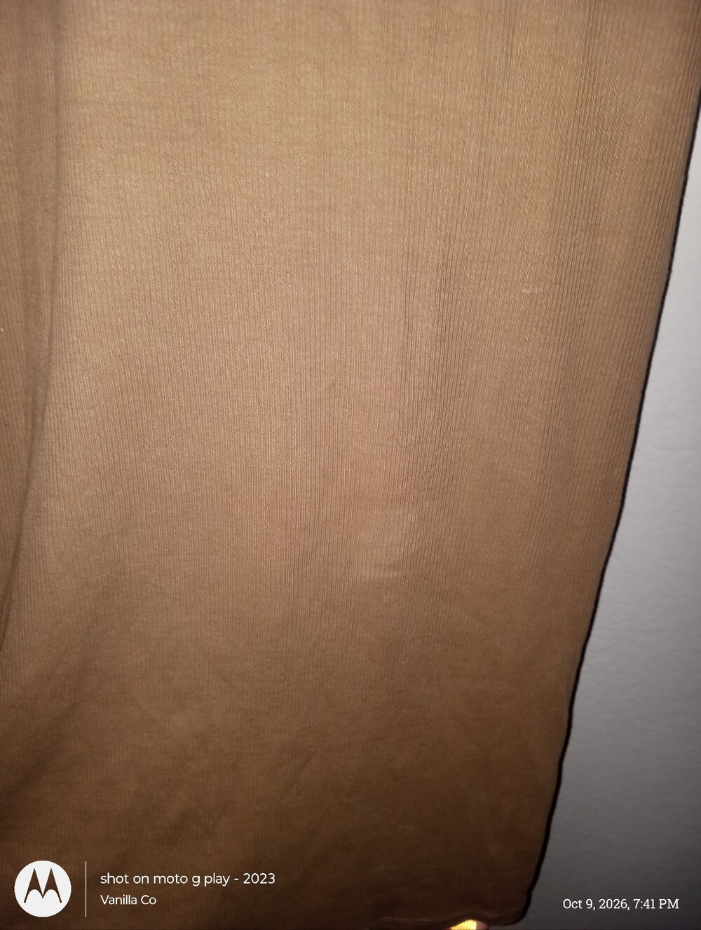 Zara Mock Neck Ribbed Midi Dress Tan Small - Picture 10 of 12